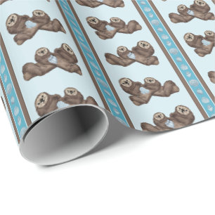 Papel De Presente Lontra Marinha