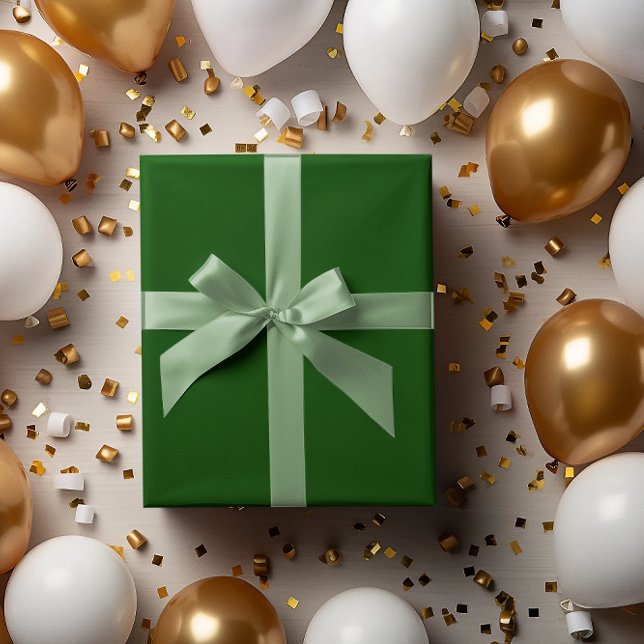 Papel De Presente Lote Clássico: Rich Green Wrapling Paper Roll (Criador carregado)