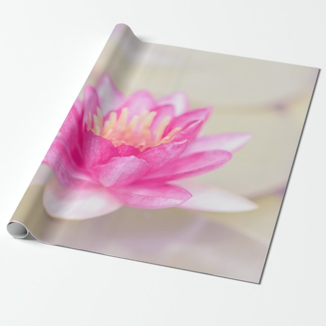 Papel De Presente Lótus Dourado Elegante, Yoga (Desenrolado)