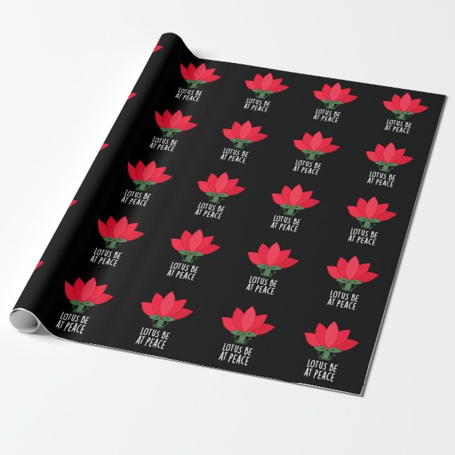 Papel De Presente Lótus Esteja Em Paz Piada De Planta Engraçada Fund (Desenrolado)