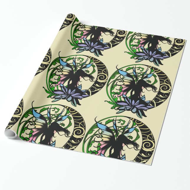 Papel De Presente Lotus Shadow Fairy (Desenrolado)