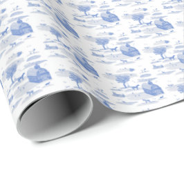 Papel De Presente Louça de Fazenda (Azul)