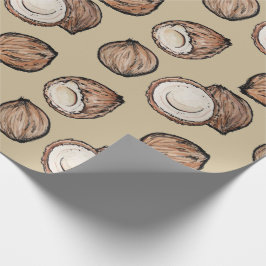 Papel De Presente Loucos para o padrão de coco