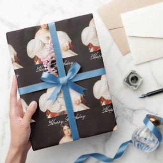 Papel De Presente Louise Mayer vestido branco Feliz Aniversário