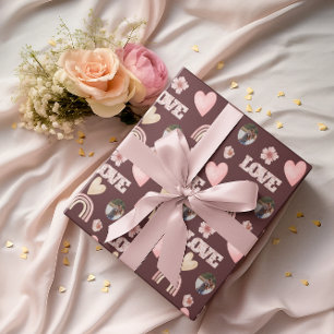 Papel De Presente Love Boho Rainbow Photo Wrappaper