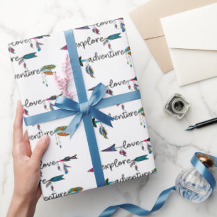 Papel De Presente Love Explore Adventure Arrow Tribal Boho Design