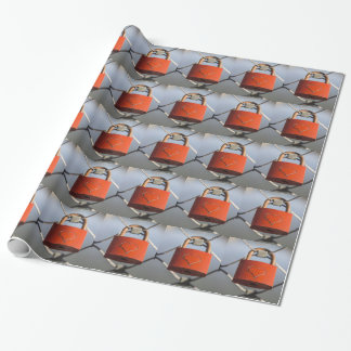 Papel De Presente Love Heart Padlock