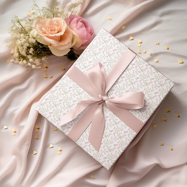 Papel De Presente Love Is In Bloom Pink Floral Bridal Shower (Criador carregado)