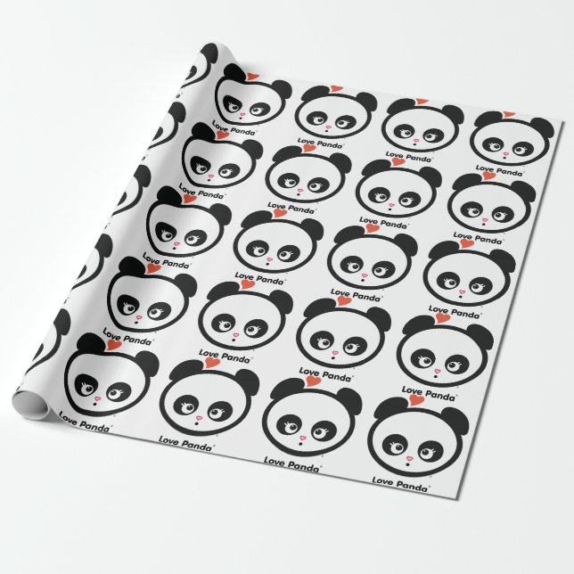 Papel De Presente Love Panda® (Desenrolado)