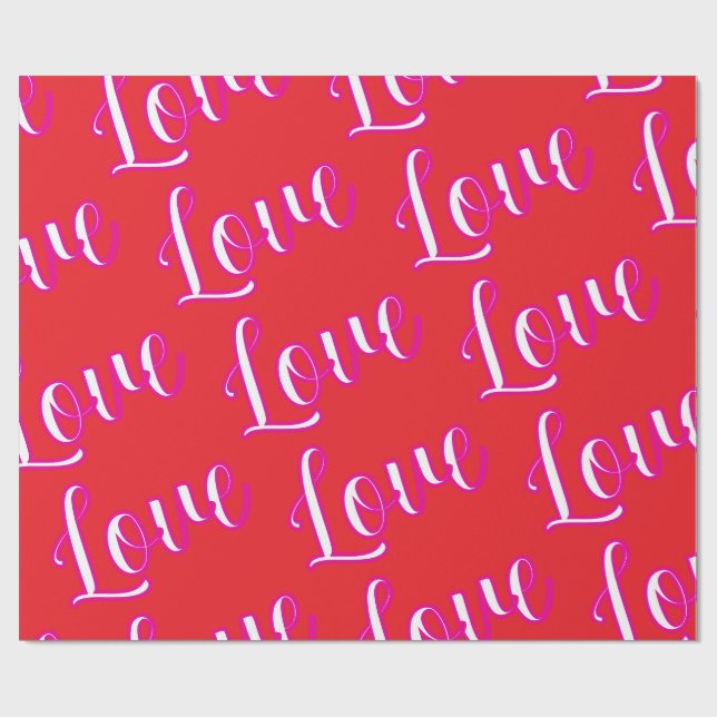 Papel De Presente "Love" Wrapping Paper (Aberto)