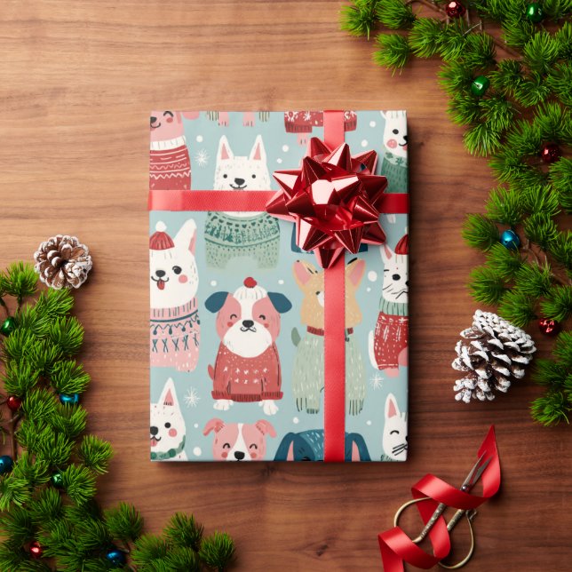 Papel De Presente lovely animal design (Presente de Natal)