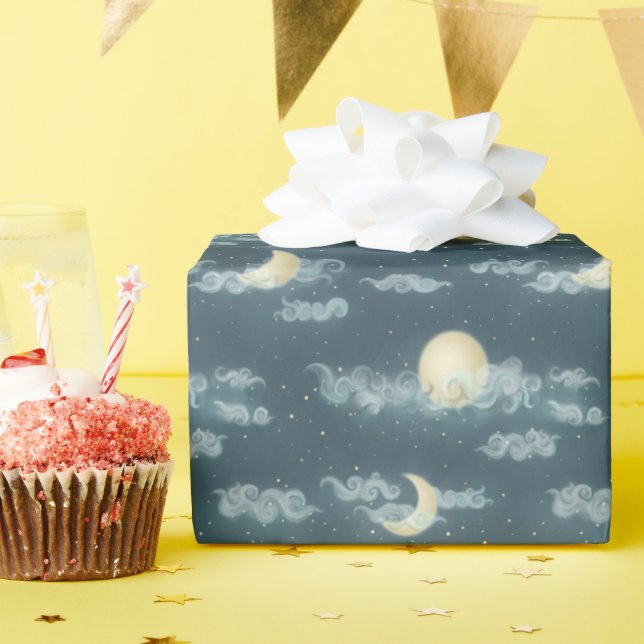 Papel De Presente Lua (Festa de aniversário)
