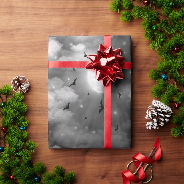 Papel De Presente Lua Celestial e Nuvens Seguem Sua Luz Wrappi (Presente de Natal)