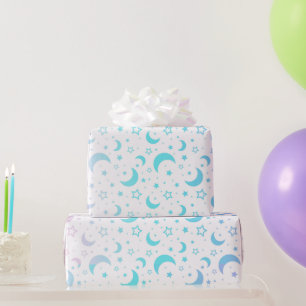 Papel De Presente Luares e Estrelas em Pastel no Halloween