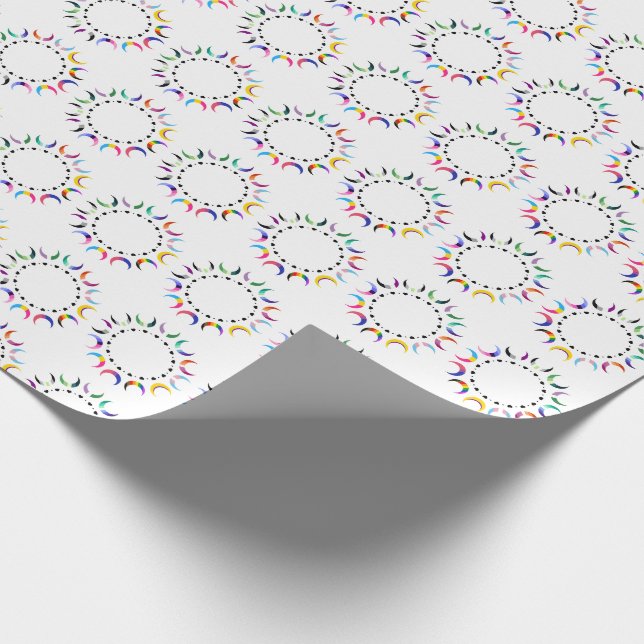 Papel De Presente Luas do Orgulho Crescente e Corações Pretos (Ponta)