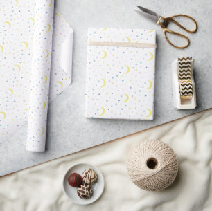 Papel De Presente Luas e estrelas.