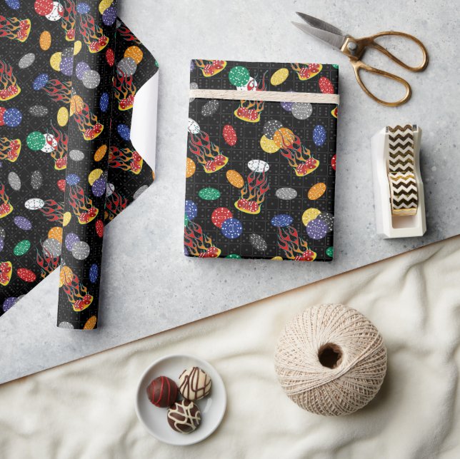 Papel De Presente Lucky Casino Dice (Artesanato)