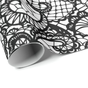 Papel De Presente Lugar Preto em Branco