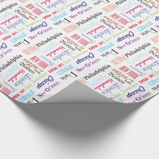 Papel de Presente Lugares Favoritos Cidades Popula (Ponta)