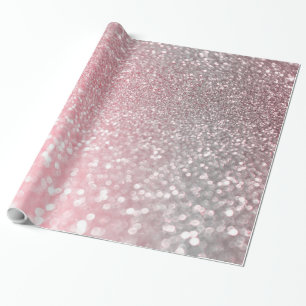 Papel De Presente Luminosa de luxo rosa-Dourada com tendência de ros