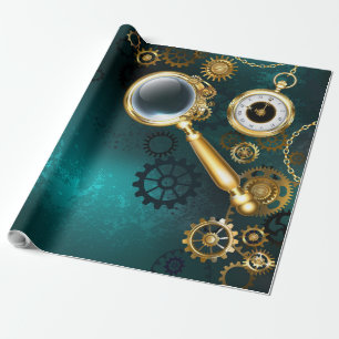 Papel De Presente Lupa no estilo Steampunk