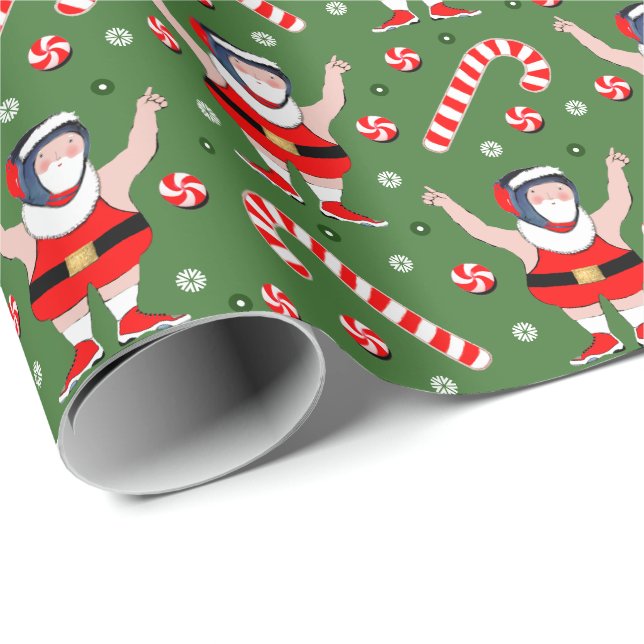 Papel De Presente Luta Wrestler Natal Gift Wraps (Ponta do rolo)