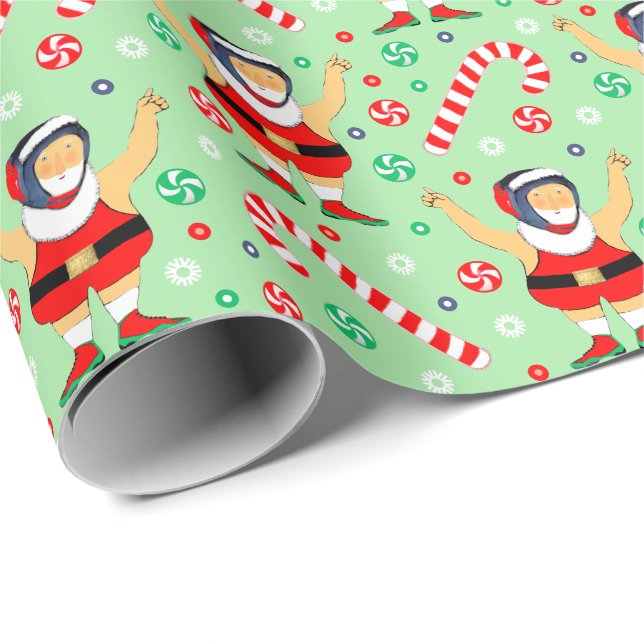 Papel De Presente Luta Wrestler Natal Gift Wraps (Ponta do rolo)