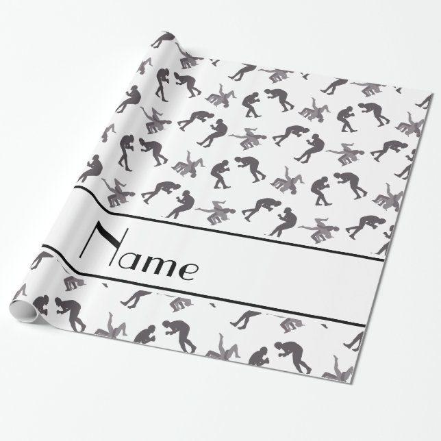 Papel De Presente Lutadores brancos conhecidos personalizados (Desenrolado)