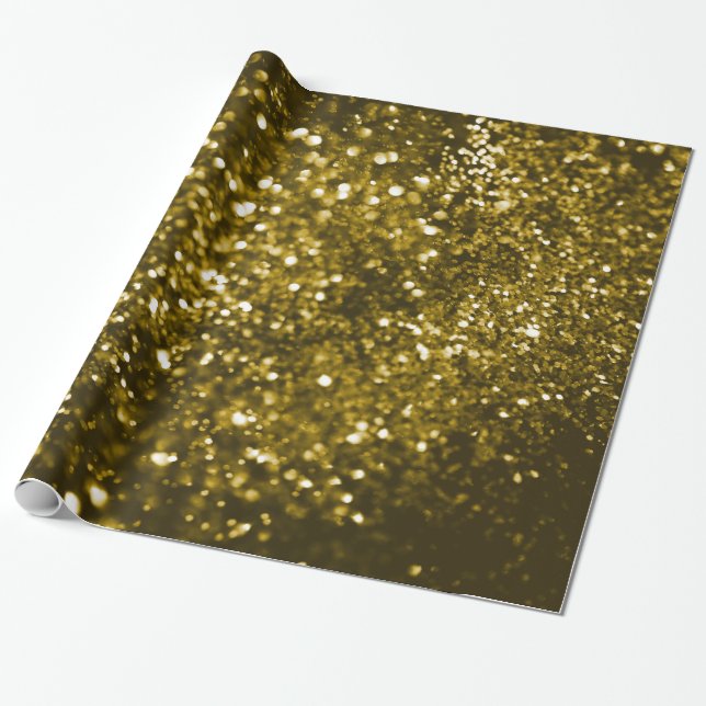 PAPEL DE PRESENTE LUXE DOURADO SHIMMER OLHA O TRABALHO DO PAPEL DE T (Desenrolado)