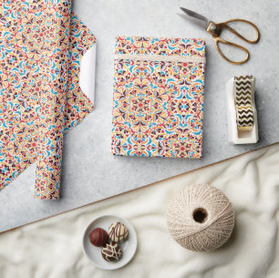 Papel De Presente Luxo Caprichoso Floral Estilo Bordadura Casamento
