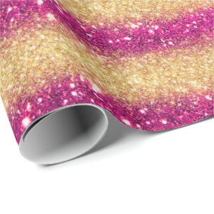 Papel De Presente Luxo Presente Popular Dourado Rosa