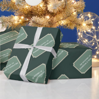 Papel De Presente Luxo Silencioso: Crista Esmeralda Minimalista
