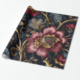 Papel De Presente Luxury Indian Floral Wrapping Paper Vintage Royal