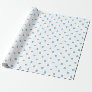 Papel De Presente Luz - bolinhas azuis no grande espaço branco