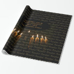 Papel De Presente Luz de Hanukkah Feliz As Luzes Menorah Viram Chanu<br><div class="desc">Luz Feliz de Chanucá Menorah acende velas de Chanukah Festival de Luzes Dando Papel de Embalagem</div>