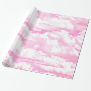 Papel De Presente Luz - decoração elegante cor-de-rosa das nuvens