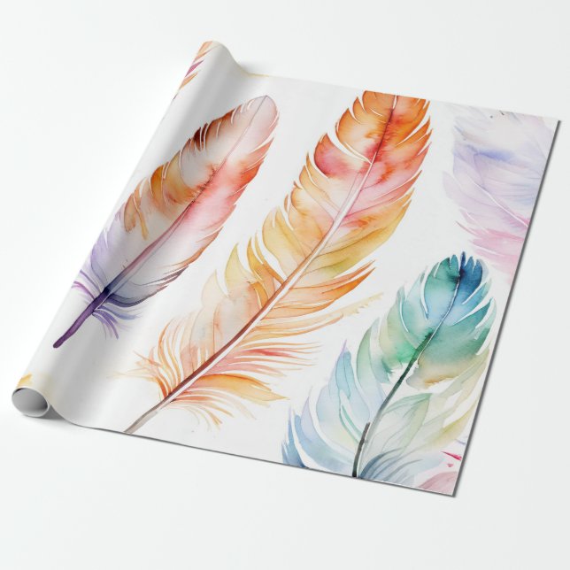 Papel De Presente Luz do tempo: Padrões de aquarela (Desenrolado)