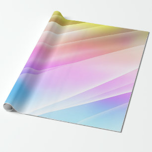 Papel De Presente Luz Multicolor, capa de arco-íris com linhas longa