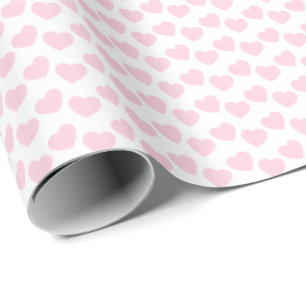 Papel De Presente Luz - teste padrão cor-de-rosa do coração no pa