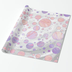 Papel De Presente Luz - teste padrão de bolinhas cor-de-rosa
