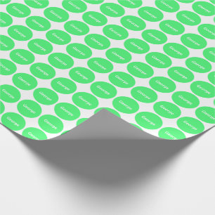 Papel De Presente Luz - teste padrão de pontos verde no branco com
