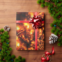 Papel De Presente Luzes brilhantes Douradas