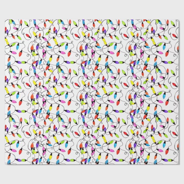 Papel De Presente Luzes coloridas retro-string (Aberto)