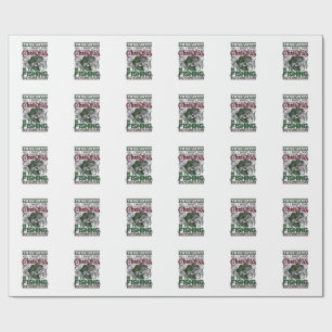 Papel De Presente Luzes de Chapéu do Papai Noel de Peixe de Natal Vá