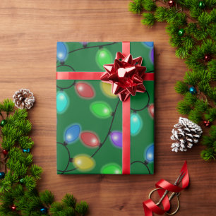 Papel De Presente Luzes de Natal brilhantes