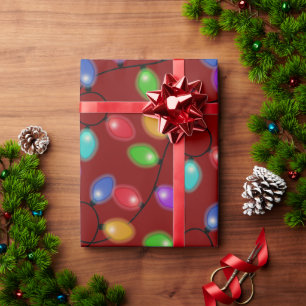 Papel De Presente Luzes de Natal brilhantes