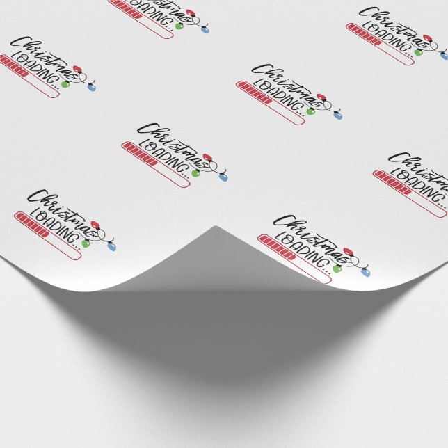 Papel De Presente Luzes de Natal Carregando Xmas (Ponta)