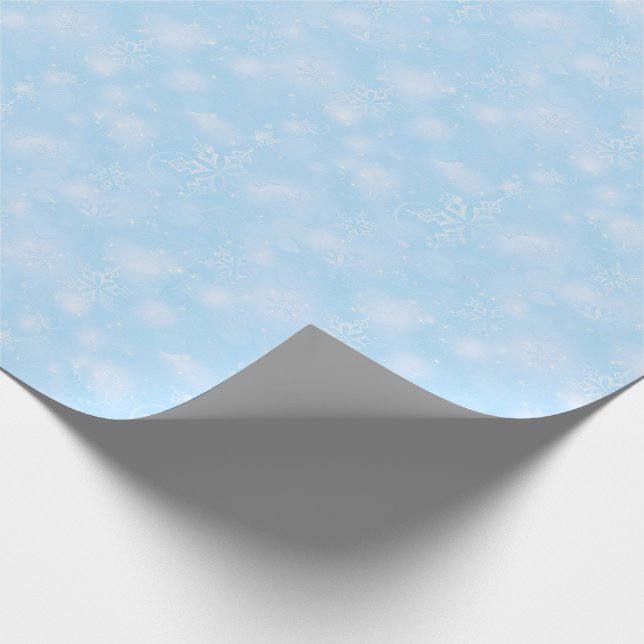 Papel De Presente Luzes & flocos de neve, Lt Azul - Natal (Ponta)