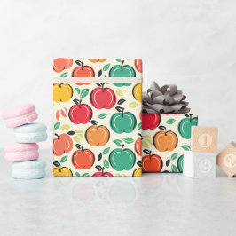 Papel De Presente Maçãs e Folhas Galore! Feliz Colheita