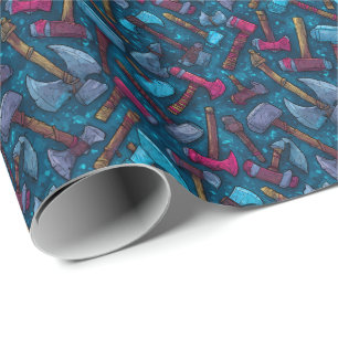 Papel De Presente Machados de Batalha Épicos Guerreiro D&D